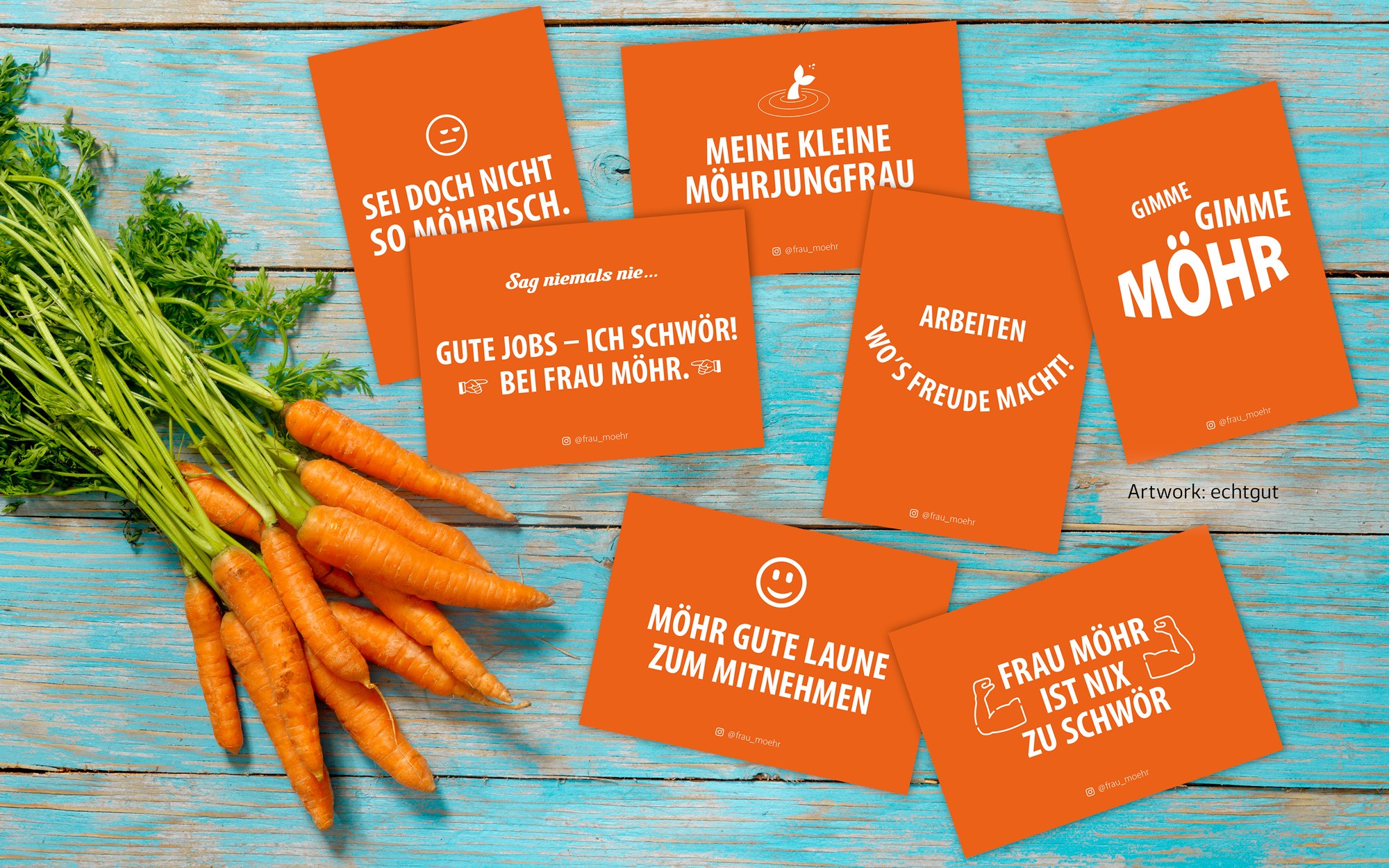 echtgut markeninszenierung PLUSCARD - Frau Möhr Projektbeispiel